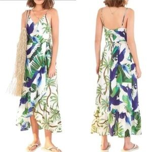 kiyah midi dress Kiah Twist Accent Thigh Split Midi Dress White